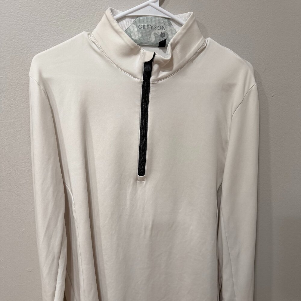 Greyson white quarter zip